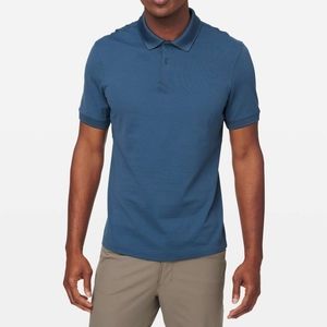 Lululemon mens Tech Pique Polo Code Blue Size small